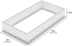 Polystyreen Zwembad Blokkenset - 10,00 X 5,00 X 1,50 M -Sportuitrusting 1000x500 zij size
