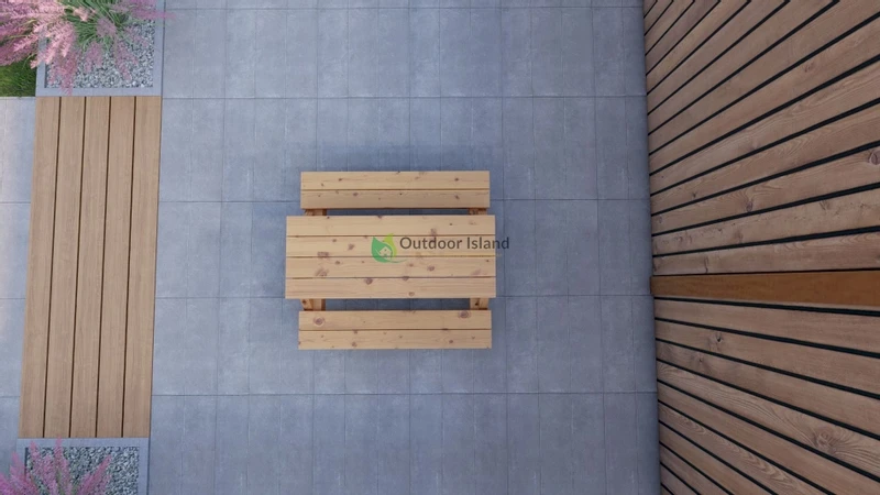 Outdoor Island Houten Kinderpicknicktafel - 150 Cm 3 Outdoor Island Houten Kinderpicknicktafel - 150 Cm - Afbeelding 3