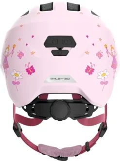 Abus Smiley 3.0 Kinderfietshelm - Rose Princess -Sportuitrusting 1900 1415 672514 smiley 3.0 rose princess rear cmyk