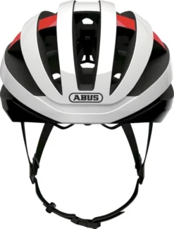 Abus Viantor Racefietshelm - Wit/Rood -Sportuitrusting 1900 1446 78152 viantor blaze red front 3