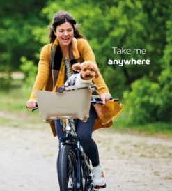 Basil Buddy Hondenfietsmand - Voorop - Zand -Sportuitrusting 1900 1712 mand achter zandbruin