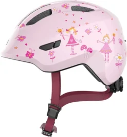 Abus Smiley 3.0 Kinderfietshelm - Rose Princess -Sportuitrusting 1900 1753 672514 smiley 3.0 rose princess side cmyk 1