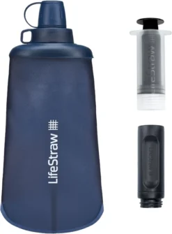 Lifestraw Peak Opvouwbare Waterfilter Fles - 650 Ml - Blauw -Sportuitrusting 1900 1900 00104066 04