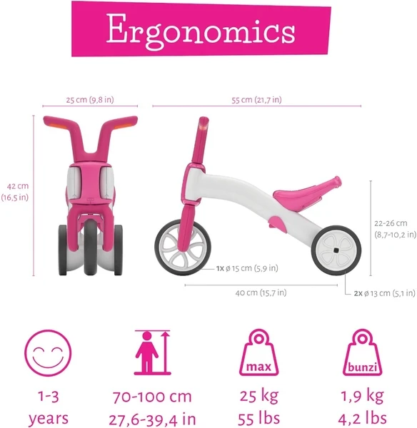 Chillafish Bunzi Loopfiets - Roze 5 Chillafish Bunzi Loopfiets - Roze - Afbeelding 5