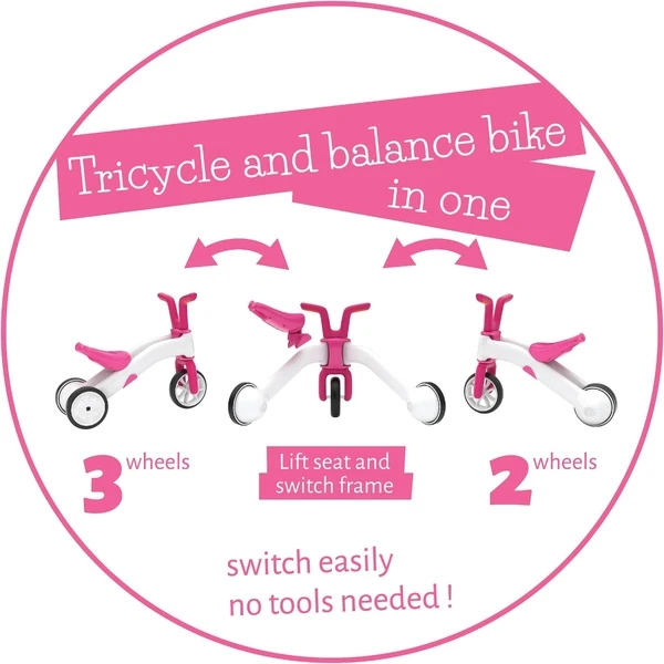 Chillafish Bunzi Loopfiets - Roze 6 Chillafish Bunzi Loopfiets - Roze - Afbeelding 6