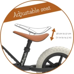 Chillafish Charlie Loopfiets - Zwart 12 Chillafish Charlie Loopfiets - Zwart -Sportuitrusting 1900 1900 hfs cpch01bla seat adjuster