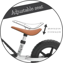 Chillafish Charlie Loopfiets - Zilver 16 Chillafish Charlie Loopfiets - Zilver -Sportuitrusting 1900 1900 hfs cpch01sil seat adjuster