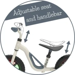 Chillafish Charlie Glow Loopfiets - Beige -Sportuitrusting 1900 1900 hfs cpch02bei adjustable seat and handlebar