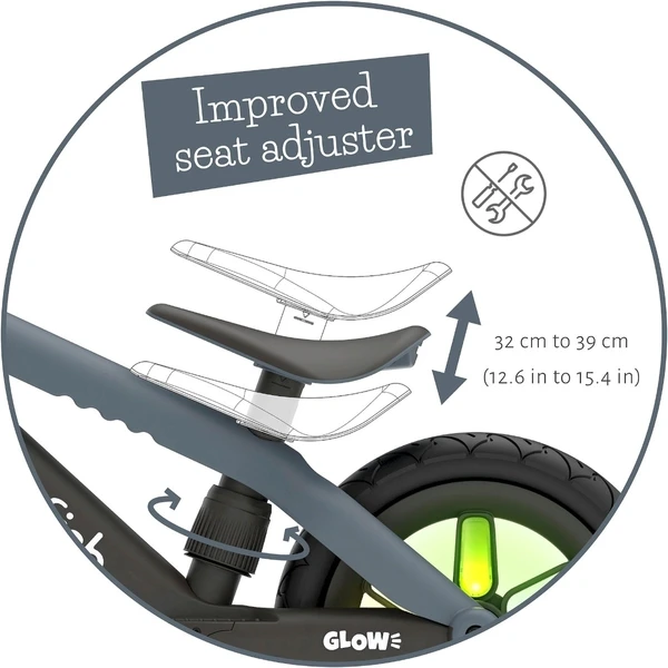 Chillafish BMXie GLOW Loopfiets - Zwart 7 Chillafish BMXie GLOW Loopfiets - Zwart - Afbeelding 7