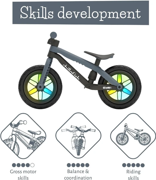 Chillafish BMXie GLOW Loopfiets - Zwart 3 Chillafish BMXie GLOW Loopfiets - Zwart - Afbeelding 3