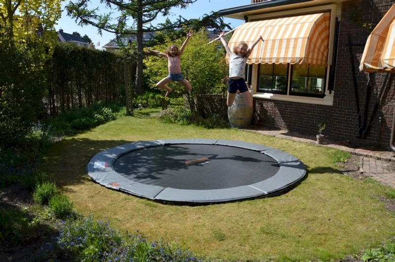 Avyna Pro-Line Flatground Trampoline - Ø365 Cm - Grijs 6 Avyna Pro-Line Flatground Trampoline - Ø365 Cm - Grijs - Afbeelding 6