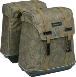 New Looxs Selo Alba Dubbele Fietstas - 34 Liter - Bruin -Sportuitrusting 292.441 alba double selo bronze zijkant 1