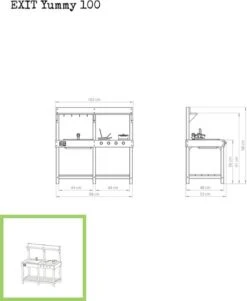 EXIT TOYS EXIT Yummy 100 Houten Speelkeuken Buiten -Sportuitrusting 51.10.10.00 3