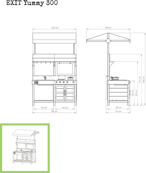 EXIT TOYS EXIT Yummy 300 Houten Speelkeuken Buiten 6 EXIT TOYS EXIT Yummy 300 Houten Speelkeuken Buiten - Afbeelding 6