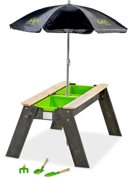 EXIT TOYS EXIT Aksent Zand- En Watertafel Met Parasol En Tuingereedschap 1 EXIT TOYS EXIT Aksent Zand- En Watertafel Met Parasol En Tuingereedschap