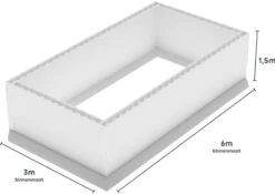 Polystyreen Zwembad Blokkenset - 6,00 X 3,00 X 1,50 M -Sportuitrusting 600x300 zij size