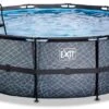 EXIT TOYS EXIT Stone Zwembad - 450 X 122 Cm - Met Zandfilterpomp En Trap