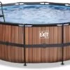 EXIT TOYS EXIT Wood Zwembad - 427 X 122 Cm - Met Zandfilterpomp En Trap
