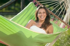 La Siesta Fruta 1 Persoons Hangmat - Kiwi -Sportuitrusting 797 1200 frr11 4 fruta kiwi weather resistant single spreader bar hammock image 05