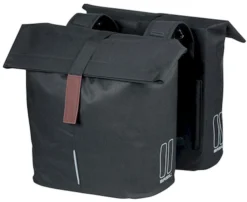 Basil City Shopper Dubbele Fietstas - 28/32 Liter - Zwart