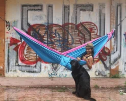 Ticket To The Moon Hangmat 2 Persoons Original Double - Pink/Aqua -Sportuitrusting 900 1114 img 2447