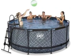 EXIT TOYS EXIT Stone Zwembad - 360 X 122 Cm - Met Zandfilterpomp En Trap -Sportuitrusting 900 1142 30.27.12.00 3