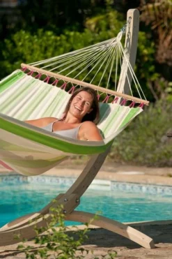 La Siesta Colada 1 Persoons Hangmat - Kiwi -Sportuitrusting 900 598 cor14 4 colada kiwi weather resistant double spreader bar hammock image 05
