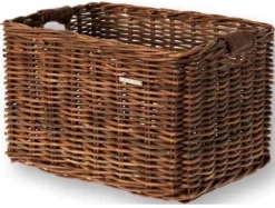 Basil Dorset Rieten Fietsmand - Large - Bruin