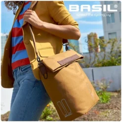 Basil City Shopper Enkele Fietstas - 14-16 Liter - Camel Bruin -Sportuitrusting 900 900 basil city series 6 600x600