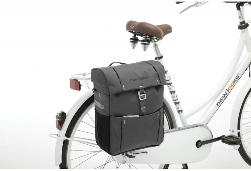 New Looxs Vigo Enkele Fietstas - 18,5 Liter - Grijs 4 New Looxs Vigo Enkele Fietstas - 18,5 Liter - Grijs - Afbeelding 4