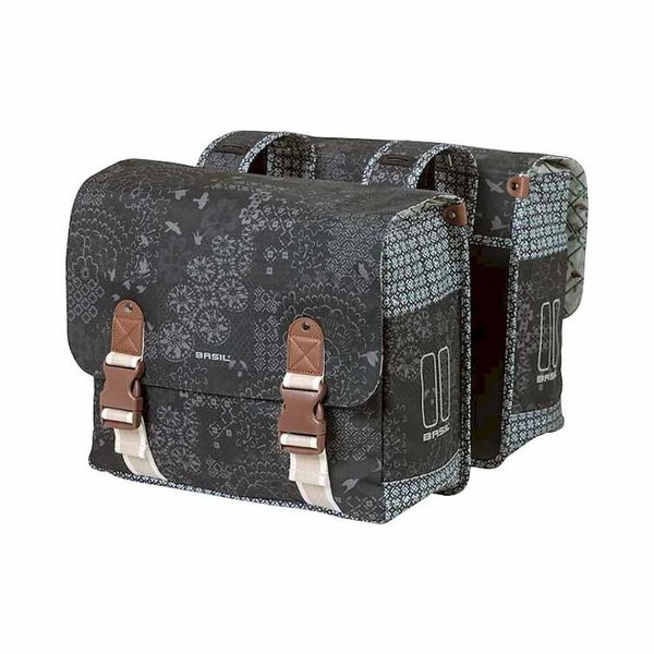 Basil Boheme Dubbele Fietstas - 35 Liter - Zwart 1 Basil Boheme Dubbele Fietstas - 35 Liter - Zwart