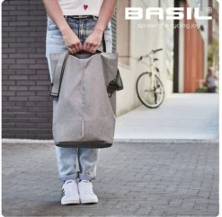 Basil City Shopper Enkele Fietstas - 14-16 Liter - Grijs -Sportuitrusting 900 918 basil city fietsshopper 14 16 liter grijs 6 1