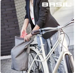 Basil City Shopper Enkele Fietstas - 14-16 Liter - Grijs -Sportuitrusting 900 920 basil city fietsshopper 14 16 liter grijs 4 1