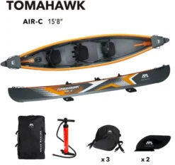 Aqua Marina Tomahawk Air-C 480 Opblaasbare Kano - 2-3 Personen 11 Aqua Marina Tomahawk Air-C 480 Opblaasbare Kano - 2-3 Personen -Sportuitrusting 900 959 aquamarina kayak package tomahawk 5 1536x1536 1