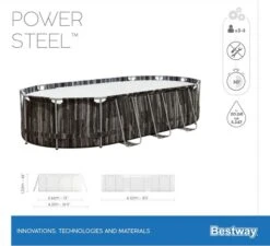 Bestway Power Steel Oval Zwembad - 610 X 366 X 122 Cm - Met Filterpomp En Accessoires -Sportuitrusting 900 989 5611r 01 power steel
