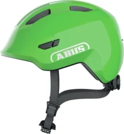 Abus Smiley 3.0 Kinderfietshelm - Groen -Sportuitrusting abus fietshelm shiny green 1