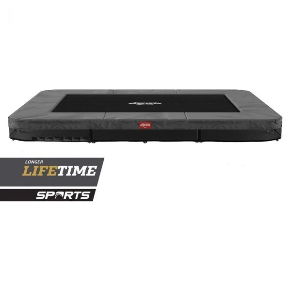 BERG Ultim Favorit InGround Trampoline - 280 X 190 Cm - Grijs 2 BERG Ultim Favorit InGround Trampoline - 280 X 190 Cm - Grijs - Afbeelding 2