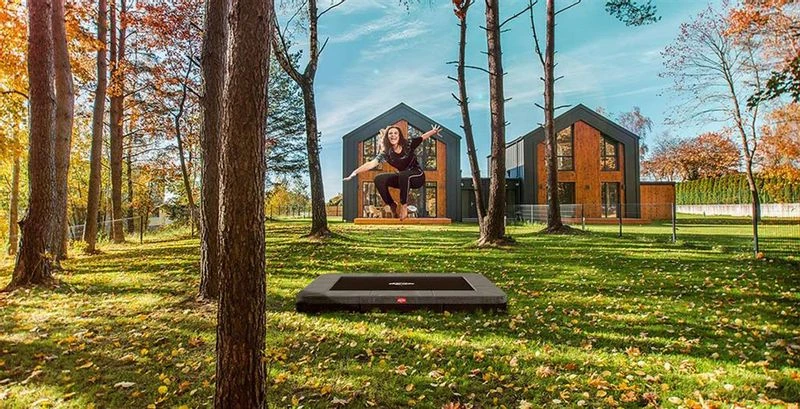 BERG Ultim Favorit InGround Trampoline - 280 X 190 Cm - Grijs 3 BERG Ultim Favorit InGround Trampoline - 280 X 190 Cm - Grijs - Afbeelding 3