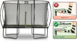 EXIT TOYS Exit Silhouette Trampoline Met Net - 305 X 214 Cm - Zwart -Sportuitrusting exit 12 93 70 00 int 4 resultaat
