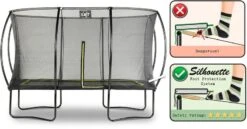 EXIT TOYS Exit Silhouette Trampoline Met Net - 366 X 244 Cm - Zwart 12 EXIT TOYS Exit Silhouette Trampoline Met Net - 366 X 244 Cm - Zwart -Sportuitrusting exit 12 93 82 00 int 4 resultaat