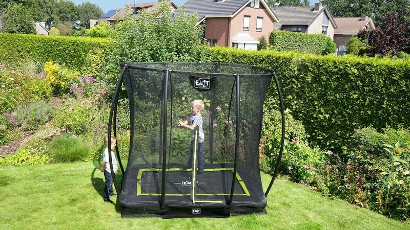 EXIT TOYS Exit Silhouette InGround Trampoline Met Net - 214 X 153 Cm - Zwart 9 EXIT TOYS Exit Silhouette InGround Trampoline Met Net - 214 X 153 Cm - Zwart - Afbeelding 9