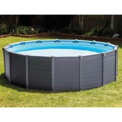 Intex Graphite Panel Pool - 478 X 124 Cm - Met Zandfilterpomp En Accessoires -Sportuitrusting graphite panel