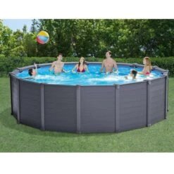 Intex Graphite Panel Pool - 478 X 124 Cm - Met Zandfilterpomp En Accessoires -Sportuitrusting graphite panel pool1
