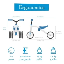 Chillafish Quadie Loopfiets - Blauw -Sportuitrusting hes cpqd01 blu