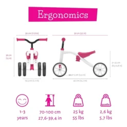 Chillafish Quadie Loopfiets - Roze -Sportuitrusting hes cpqd01 pin