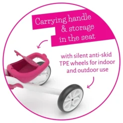 Chillafish Quadie Loopfiets - Roze -Sportuitrusting hfs cpqd01pin tp wheels and cookie