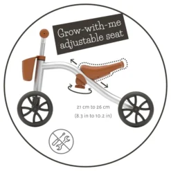 Chillafish Quadie 2 Loopfiets - Zilver -Sportuitrusting hfs cpqd02sil seat adjuster