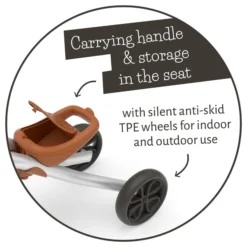 Chillafish Quadie 2 Loopfiets - Zilver -Sportuitrusting hfs cpqd02sil tp wheels and cookie