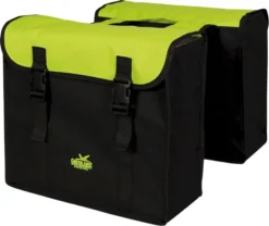 Greenlands Colourful Dubbele Fietstas - 34 Liter - Lime